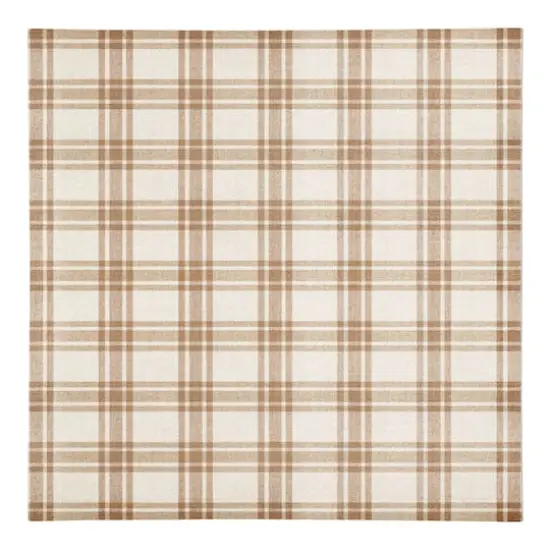 Orange Plaid Cotton Twill Napkin {1}