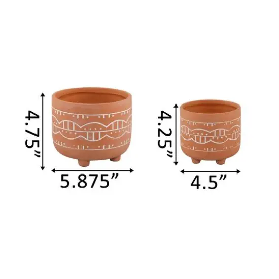 Flora Bunda&reg; Orange Navajo Footed Planter Set {3}