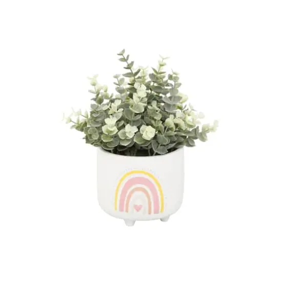 Flora Bunda&reg; Eucalyptus In 4.75" Double Rainbow Footed Pot {1}