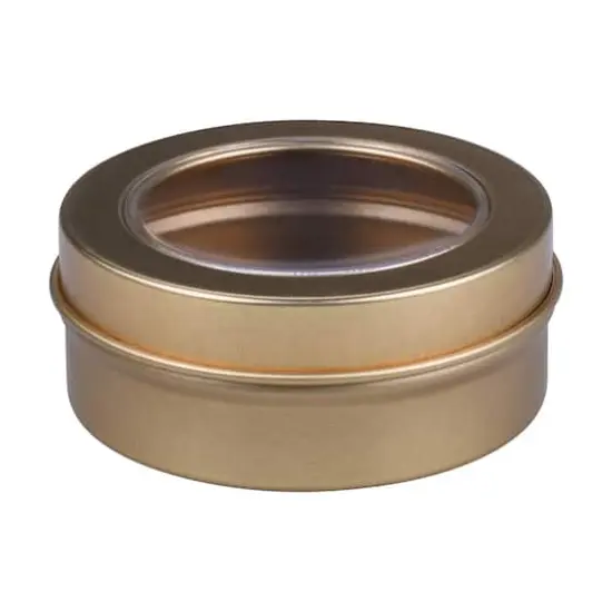 2.5" Gold Round Tin Favor Boxes, 20ct. by Celebrate It&trade; {3}