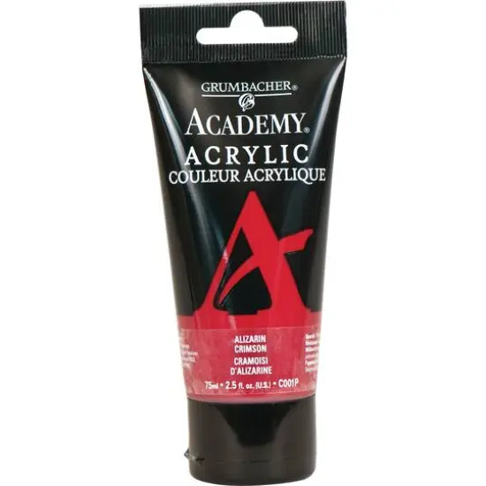 Grumbacher&reg; Academy&reg; Acrylic, 2.5oz. C001P Alizarin Crimson {1}