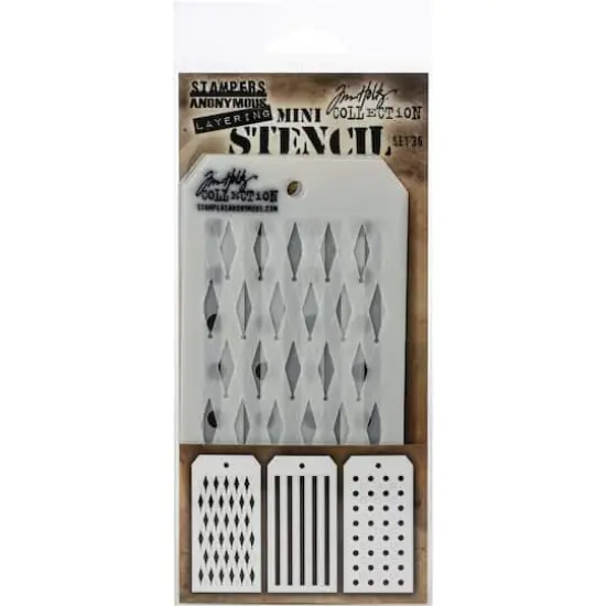 Stampers Anonymous Tim Holtz&reg; Mini Layered Stencil Set #36 {1}