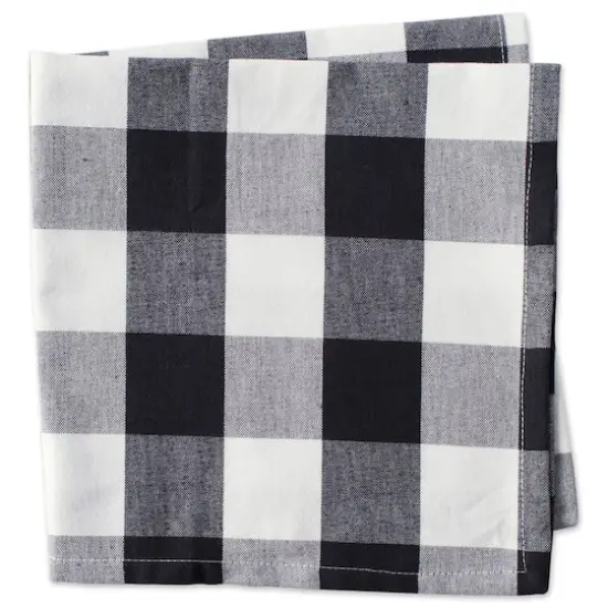 DII&reg; Buffalo Check Oversized Napkin, 6ct. Black/White {8}