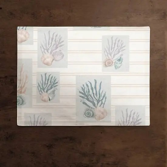 Shell Panels Cotton Twill Placemat Blush {3}