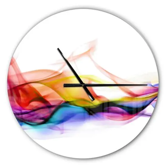 Designart Abstract Smoke Modern Wall Clock {1}