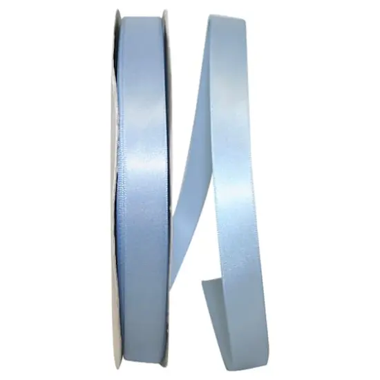 JAM Paper 5/8" x 100yd. Satin Single Face Ribbon French Blue {1}
