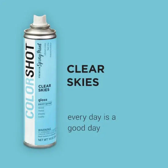 COLORSHOT&reg; Premium Gloss Spray Paint Clear Skies {3}