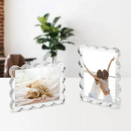 Expressions&trade; 5" x 7" Squiggle Acrylic Tabletop Float Frame by Studio D&eacute;cor&reg; {3}