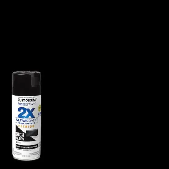 Rust-Oleum&reg; Painter's Touch&reg; 2X Ultra Cover&reg; Premium High Gloss Spray Paint Black {3}