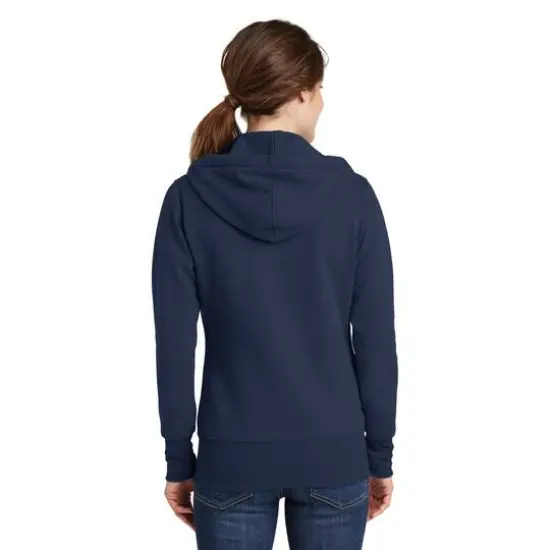 Port & Company&reg; Ladies Core Fleece Full-Zip Hooded Sweatshirt Navy {5}