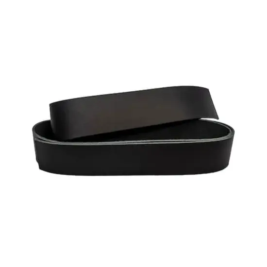 Black Leather Belt Strap by ArtMinds&trade; {5}