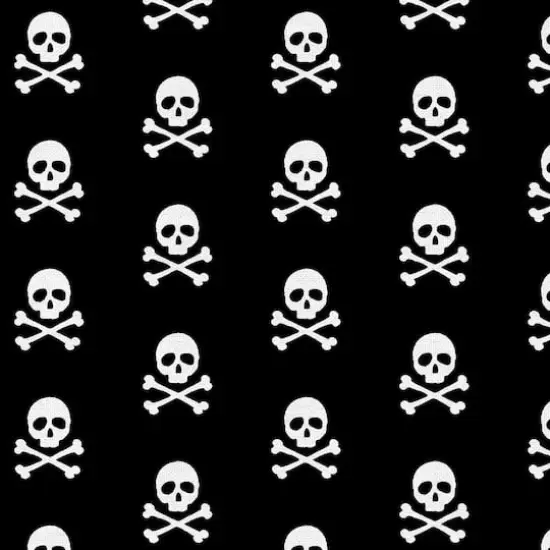 Fabric Editions Black Skulls Cotton Fabric {4}