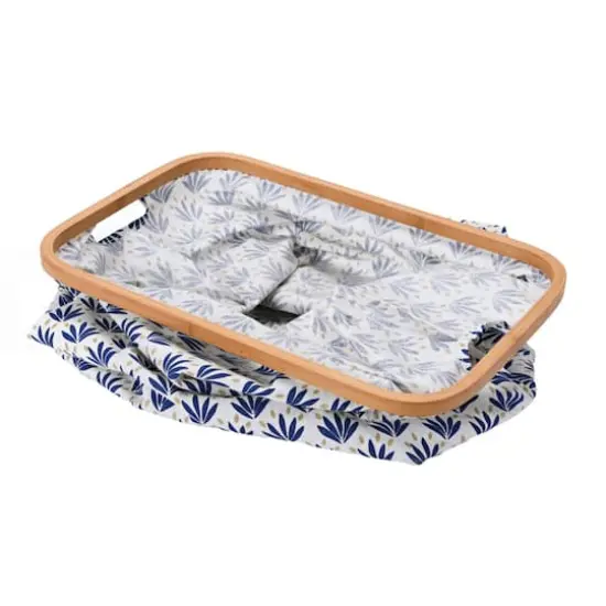 Household Essentials Krush Bamboo Rimmed Hamper (Rectangular, Blue) {5}