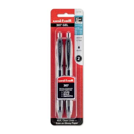 Uni-Ball® Signo™ 307 2 Black 0.7mm Retractable Gel Pen Set {1}