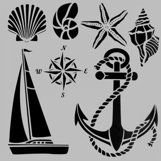 PA Essentials Nautical Stencil, 12" x 12" {3}
