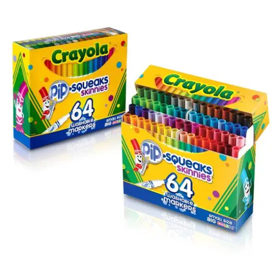 Crayola&reg; Washable Pip-Squeaks Skinnies Markers, 64ct. {6}