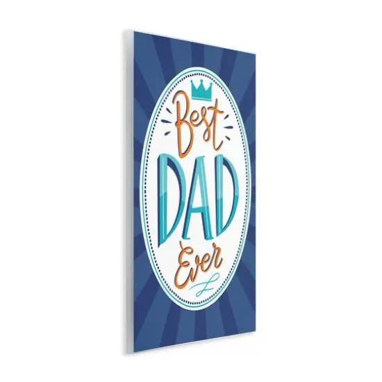 Stupell Industries Best Dad Ever Striped Phrase Wall Plaque Art {4}