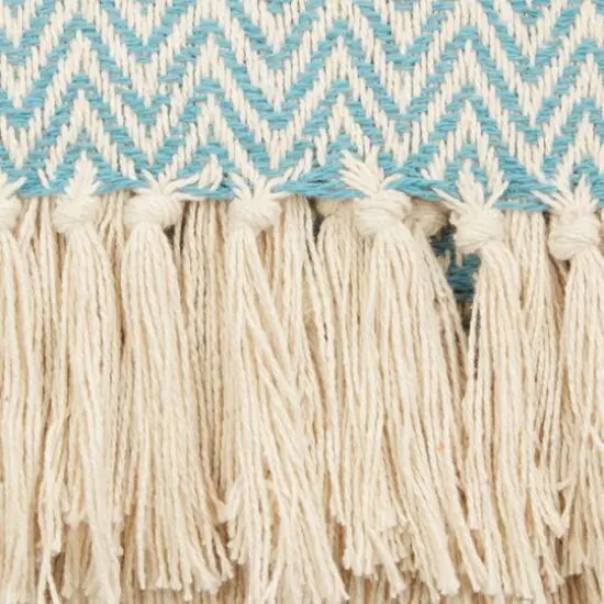 DII&reg; Handloom Chevron Throw Storm Blue {4}