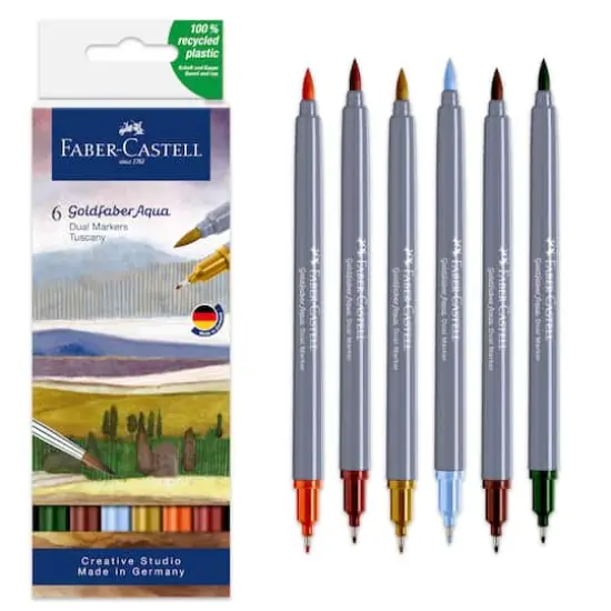Faber-Castell&reg; Goldfaber Aqua Tuscany Dual-Tip Marker Set {1}