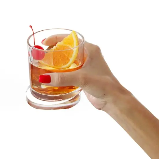 JoyJolt&reg; 11.6oz. Aqua Vitae Round Off Base Whiskey Glasses, 2ct. {4}