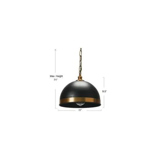 Hello Honey&reg; 5.9ft. Metal Ceiling Light Black and Bronze {7}
