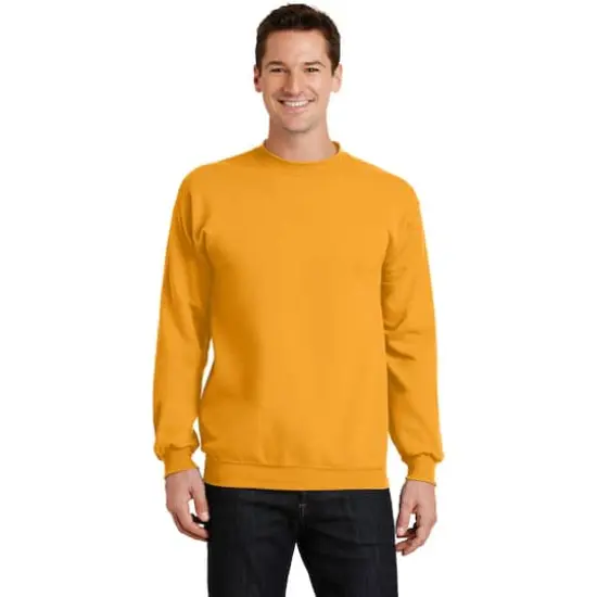 Port & Company&reg; Brights Core Fleece Crewneck Sweatshirt Gold {4}