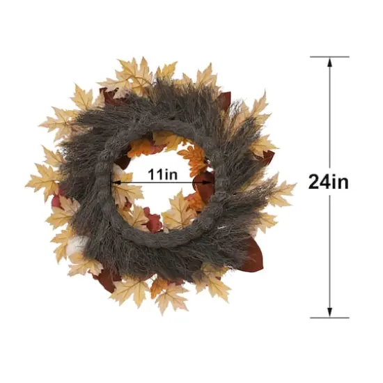 24" Peony, Rose & Pumpkin Wreath by Ashland&reg; {4}
