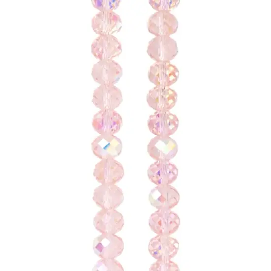 Aurora Borealis Pink Glass Faceted Rondelle Beads, 10mm by Bead Landing™ {1}