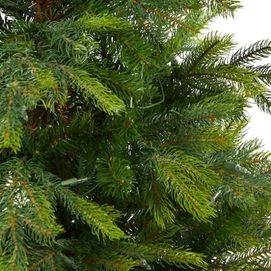 56in. Pre-Lit North Carolina Spruce Artificial Christmas Tree In Decorative Urn, Clear Lights {6}