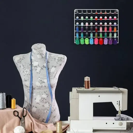 NEX&trade; White 54-Spool Metal Thread Rack, 2ct. {6}