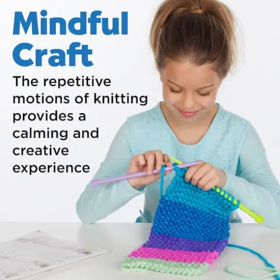 Creativity for Kids Learn To Knit Pocket Scarf Kit {5}