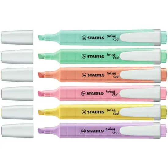 Stabilo&reg; Swing&reg; Cool 6 Color Pastel Highlighter Wallet Set {3}