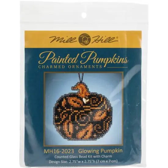 Mill Hill Glowing Pumpkin Ornament Beaded Counted Cross Stitch Kit {3}