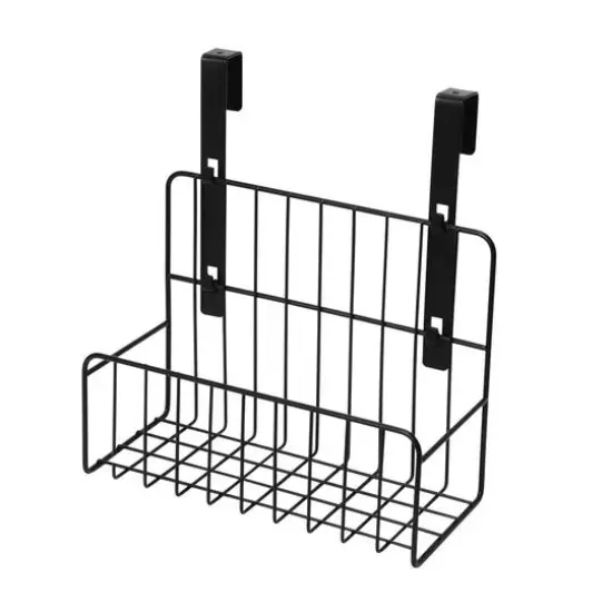 Household Essentials Over the Door Shallow Metal Basket {1}