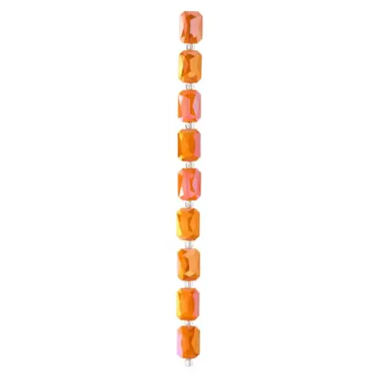 Faceted Glass Rectangle Beads, 14mm by Bead Landing&trade; Orange {4}