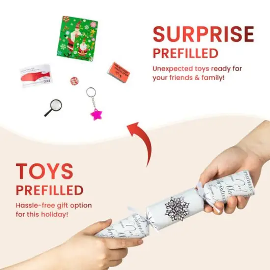 Glitzhome&reg; 12" Christmas Snowflake Party Cracker with Gift Contents, 6ct. {7}