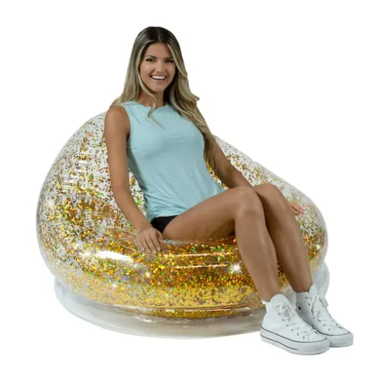 AirCandy Gold Glitter Inflatable Chair {3}