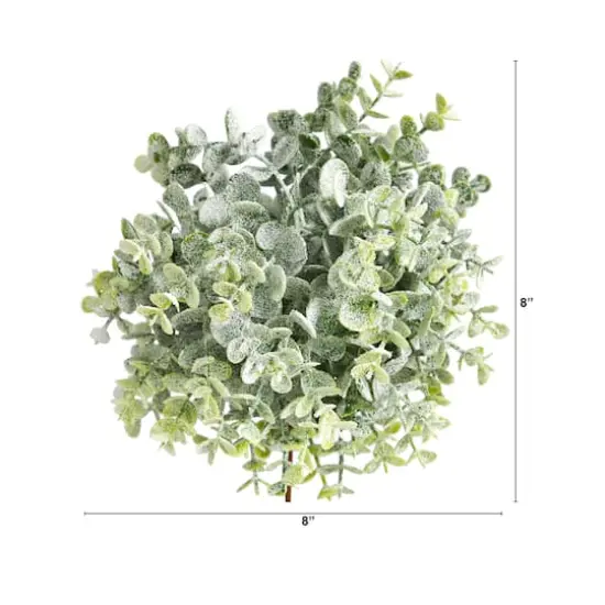 8" Frosted Eucalyptus Decorative Ball, 3ct. {3}