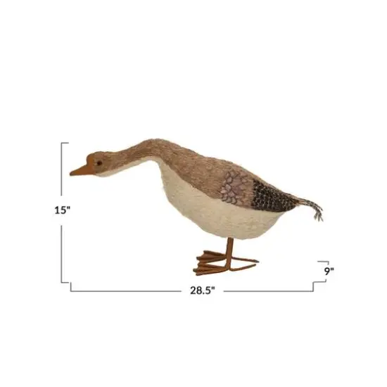 Hello Honey&reg; 15" Long Dried Grass & Foam Goose {4}