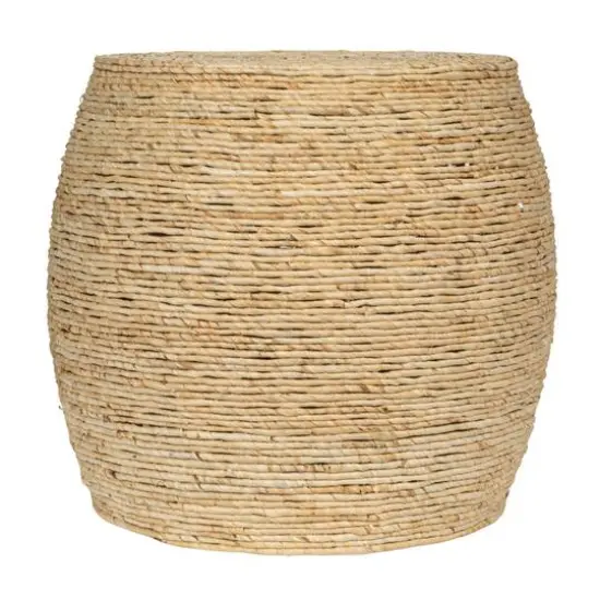 Hello Honey&reg; 17" Natural Corn Rope Round Accent Table {8}