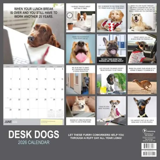 2026 Desk Dogs Wall Calendar {6}
