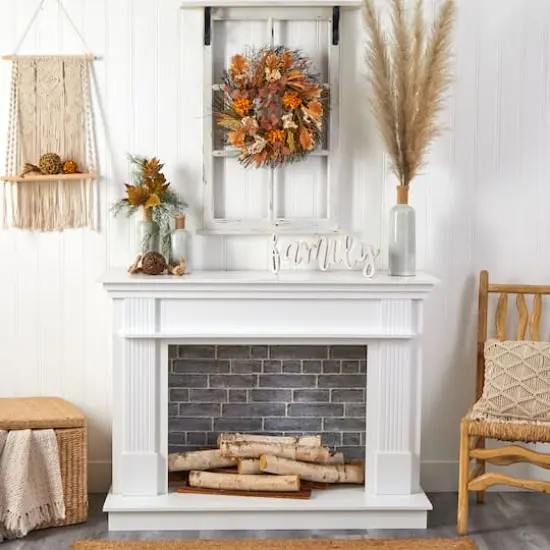 22" Autumn Dahlia & Berries Fall Wreath {3}