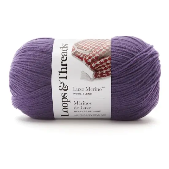 Luxe Merino&trade; Solid Yarn by Loops & Threads&reg; Purple {1}