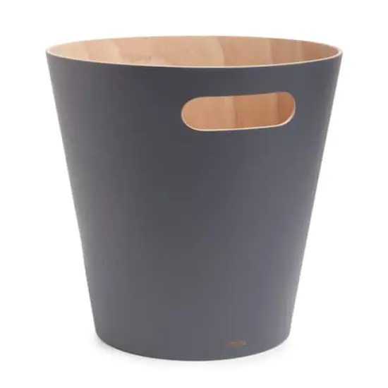 Umbra 2gal. Woodrow Trash Can Charcoal {1}