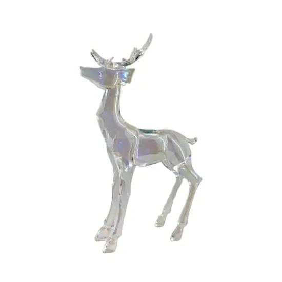 10.75" Iridescent Acrylic Standing Reindeer Tabletop Décor by Ashland® {3}