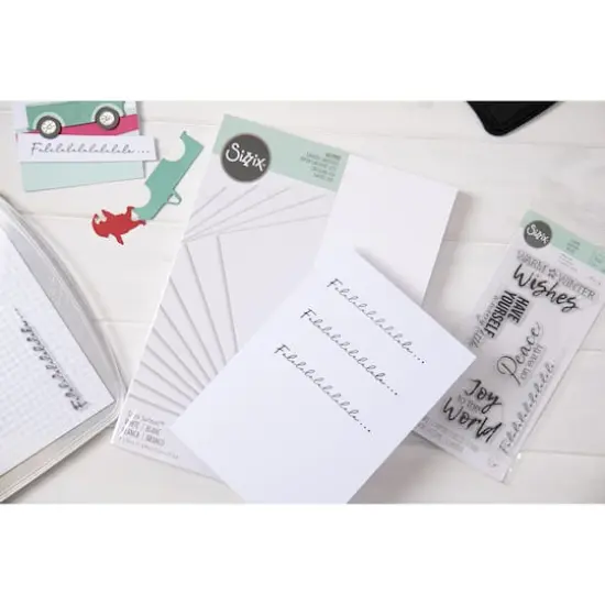 Sizzix&reg; Surfacez&trade; White 8.25" x 11.75" Smooth Cardstock, 60 Sheets {3}