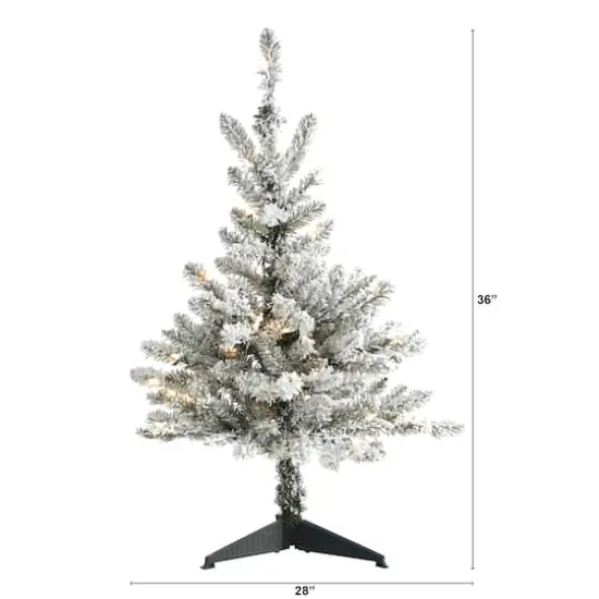 3ft. Pre-Lit West Virginia Spruce Artificial Christmas Tree, Clear LED Lights {8}