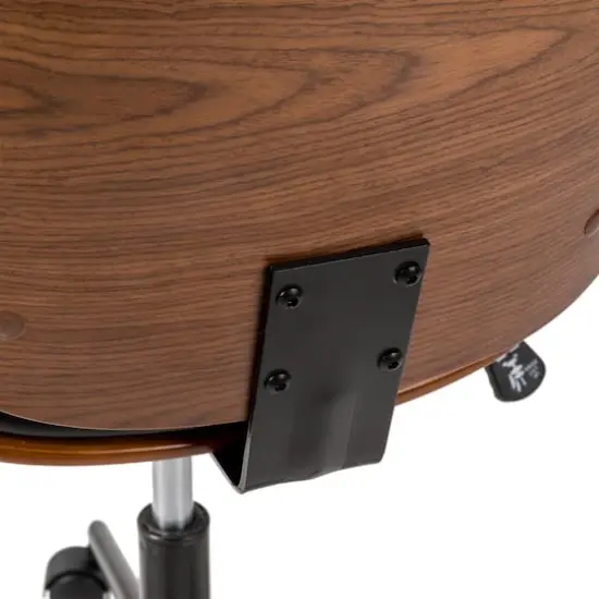 Glitzhome® 38" Leatherette Gaslift Adjustable Swivel Office Chair Black/Brown {9}