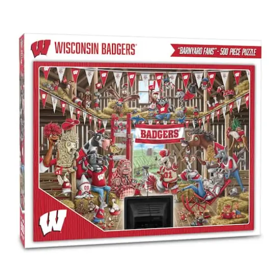 College Barnyard Fans 500 Piece Puzzle Wisconsin Badgers {1}
