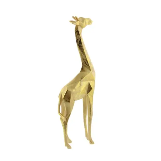 CosmoLiving by Cosmopolitan Gold Polystone Modern Giraffe Sculpture Set {4}